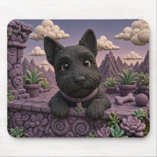 Cute Scottish Terrier Puppy, Baby Dog Mouse Mat