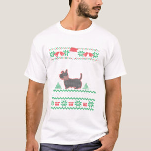 Cute Scottish Terrier Ugly Christmas Party Scottie T-Shirt