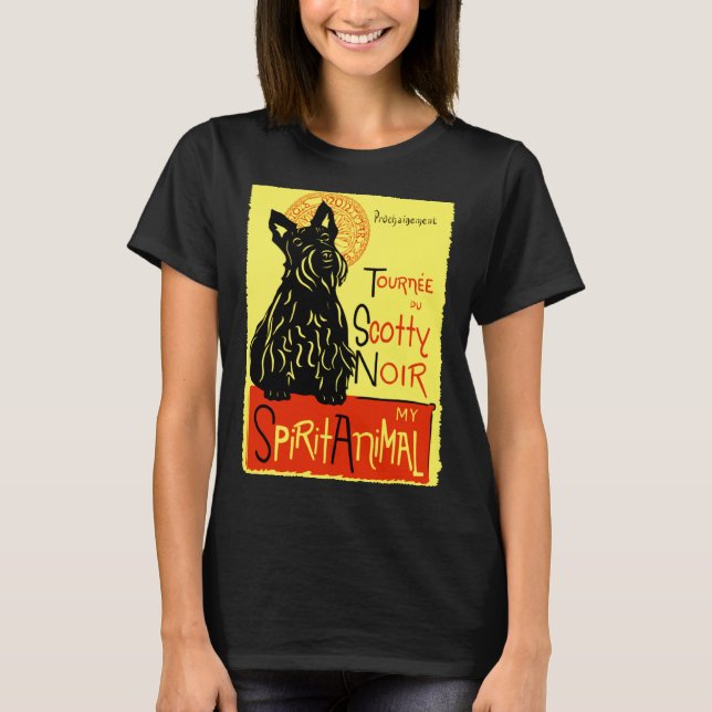 Cute Scotty Highland Scottish Terrier Dog Scottie T-Shirt (Front)