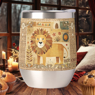 Cute Scrapbook Cosy Animals Insulated Tumbler