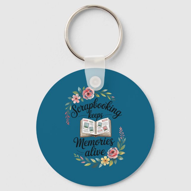 Cute scrapbooking  key ring (Front)
