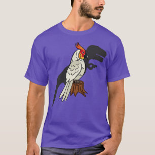 Cute Screaming Parrot Funny TRex Cockatiel Birb Me T-Shirt