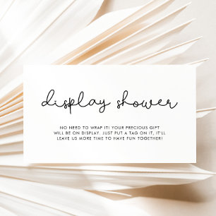 Cute Script Display Shower Enclosure Card