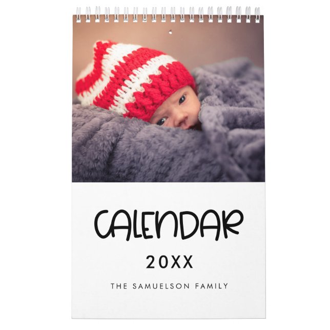 Cute script family photo calendar 2026 (Cover)