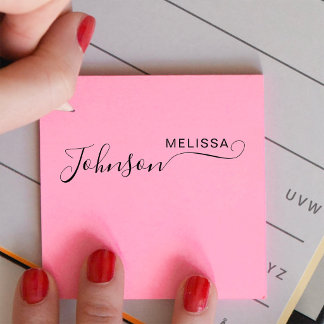 Cute Script Font Custom Signature Name Business Self-inking Stamp