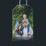 Cute Script Merry Christmas Personalised Photo Gift Tags<br><div class="desc">A simple chic Chitsmas Holiday gift tag,  easy to customise with your own picture and message.</div>