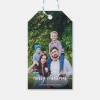 Cute Script Merry Christmas Personalised Photo