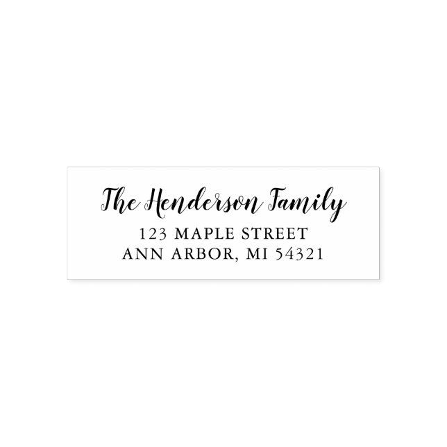 Cute Script New Home Return Address Self-inking Stamp (Design)