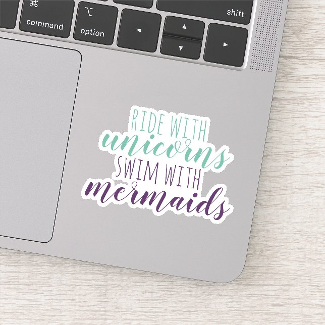 Cute Script Ride with Unicorns Swim with Mermaids (Detail)