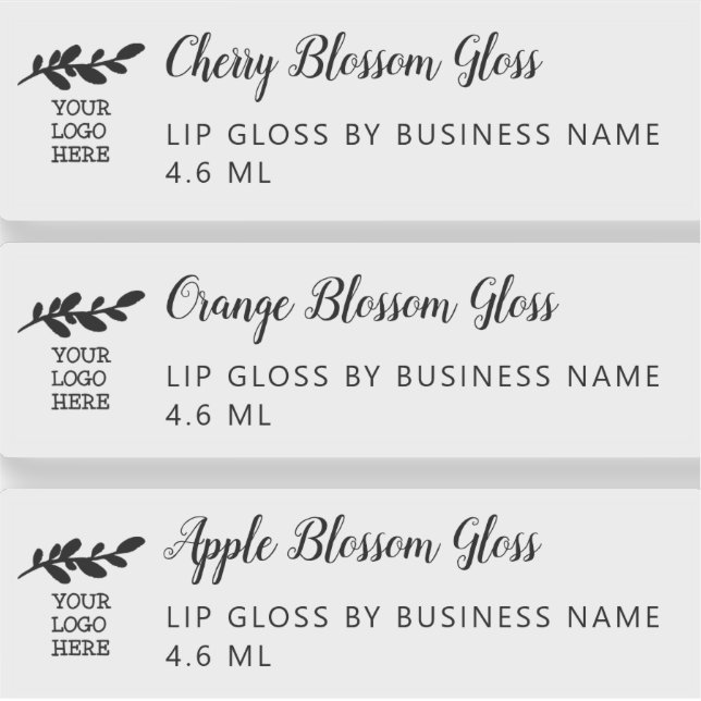 Cute Script With Logo Clean Lip Gloss Makeup (Front)