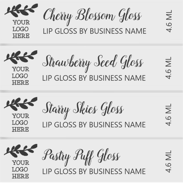 Cute Script With Logo Clean Lip Gloss Makeup 4 (Front)