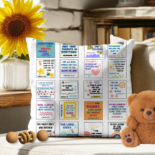 Cute scripture kids memory bible verse cushion