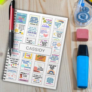 Cute scripture kids memory bible verse notebook