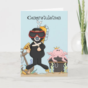 Cute Scuba Diving Card