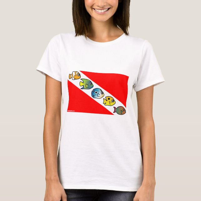 Cute Scubadorable Dive Flag T-Shirt (Front)