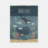 Cute Sea and Whimsical Night Ocean Orca Kids