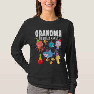 Cute Sea Animals Ocean Creatures Party Grandma Bir T-Shirt