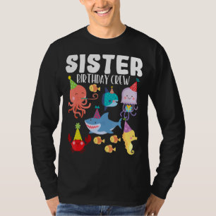 Cute Sea Animals Ocean Creatures Party Sister Birt T-Shirt