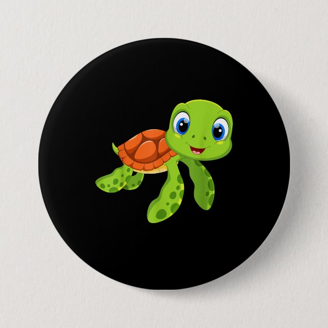 Cute Sea Baby Turtle Gift 7.5 Cm Round Badge (Front)