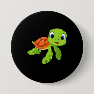 Cute Sea Baby Turtle Gift 7.5 Cm Round Badge