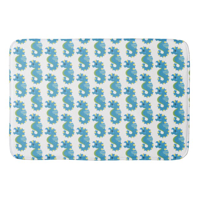 Cute sea creature - Seahorse Bath Mat (Front)