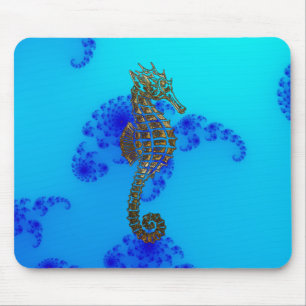 Cute Sea Horse Marine Animal Gift Mouse Mat