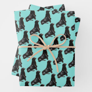 Cute Sea Lion Wrapping Paper Sheets