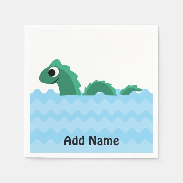 Cute Sea Monster Napkin (Front)