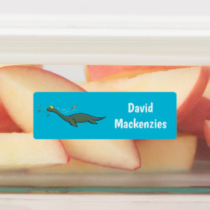 Cute sea monster plesiosaur cartoon personalised