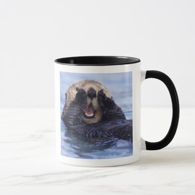 Cute Sea Otter | Alaska, USA Mug (Right)