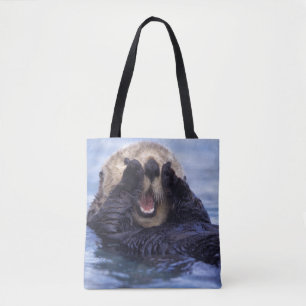 Cute Sea Otter   Alaska, USA Tote Bag