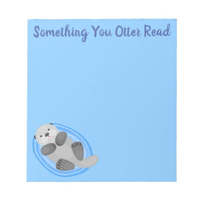 Cute sea otter cartoon illustration notes (Front)