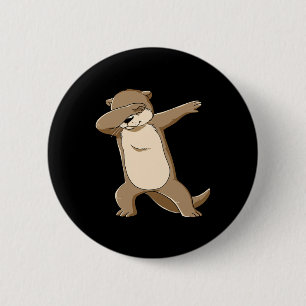 Cute Sea Otter Dancing Kids Women Mens  6 Cm Round Badge
