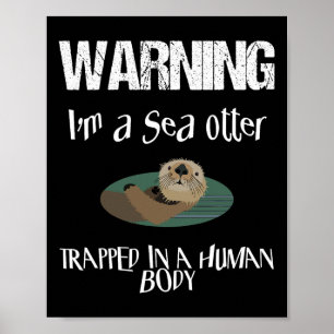 Cute Sea Otter Halloween Easy Lazy Costume Gag Pa Poster