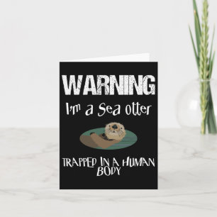Cute Sea Otter Halloween Easy Lazy Costume Gag Par Card
