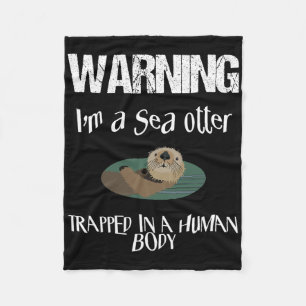 Cute Sea Otter Halloween Easy Lazy Costume Gag Par Fleece Blanket