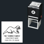 Cute Sea Otter Name Return Address Embosser R Self-inking Stamp<br><div class="desc">Cute Sea Otter Name Return Address ========</div>