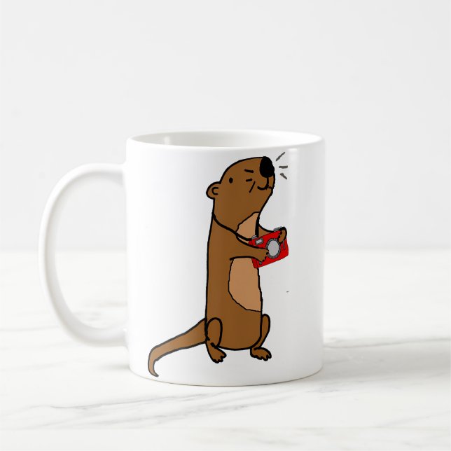 Cute Sea Otter Photography Coffee Mug (Left)