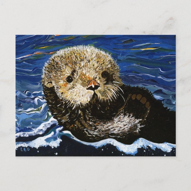 Cute Sea Otter Postcard (Front)