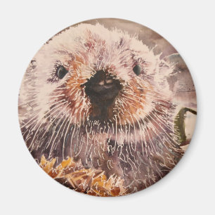 Cute Sea Otter Refrigerator Magnet Gift