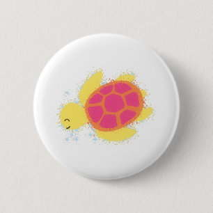 Cute Sea Turtle 6 Cm Round Badge