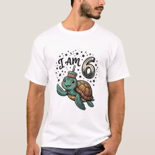 Cute Sea Turtle 6th Birthday Vintage Shirt Design_