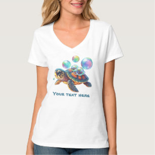 Cute sea turtle add text Plus Size T-Shirt