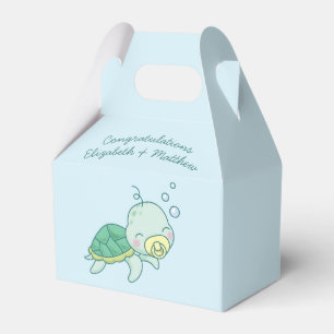 Cute Sea Turtle Baby Shower Kawaii Favour Box