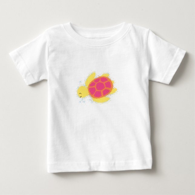 Cute Sea Turtle Baby T-Shirt (Front)