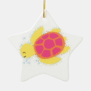Cute Sea Turtle Ceramic Tree Decoration