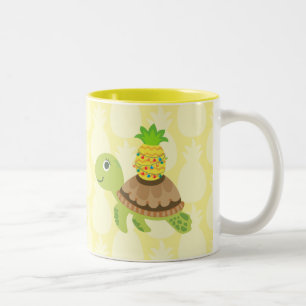 Cute Sea Turtle Christmas Two-Tone Coffee Mug
