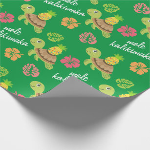 Cute Sea Turtle Christmas Wrapping Paper
