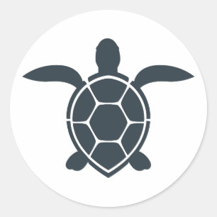 Cute sea turtle classic round sticker