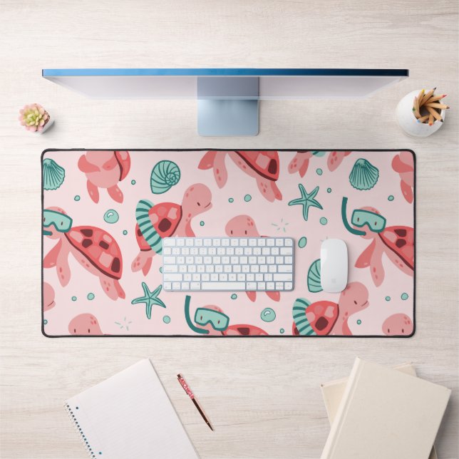 Cute Sea Turtle Desk Mat (Office 1)